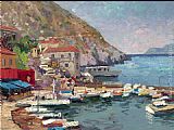 Thomas Kinkade Famous Paintings - Island Afternoon Greece
